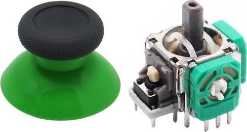 XBOX One Analog Motor Topuz Seti 1+1 One - One S/X - Series S/X Uyumlu Siyah Yeşil