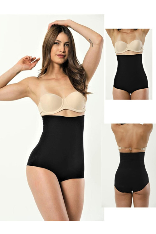 Lazer Kesim Dikişsiz Yüksek Bel Hayalet Kadın Slip Korse