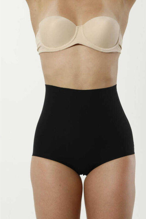 Kadın Siyah Lazer Kesim Slip Korse 2005