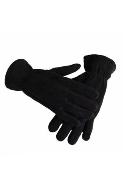 Unisex Siyah Termal Kışlık Kaliteli Polar Eldiven L-M