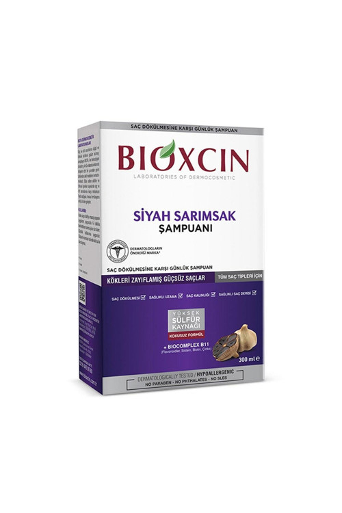 Saç Dökülmesine Karşı Siyah Sarımsak Şampuanı 300 Ml Zayıflamış Güçsüz Saçlar İçin Şampuan./
