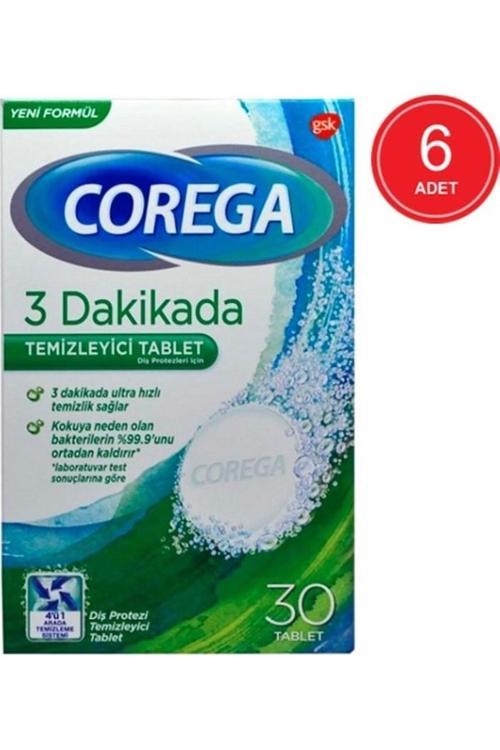 3 Dakikada Protez Temizleyici Tablet 30'Lu X 6 Paket