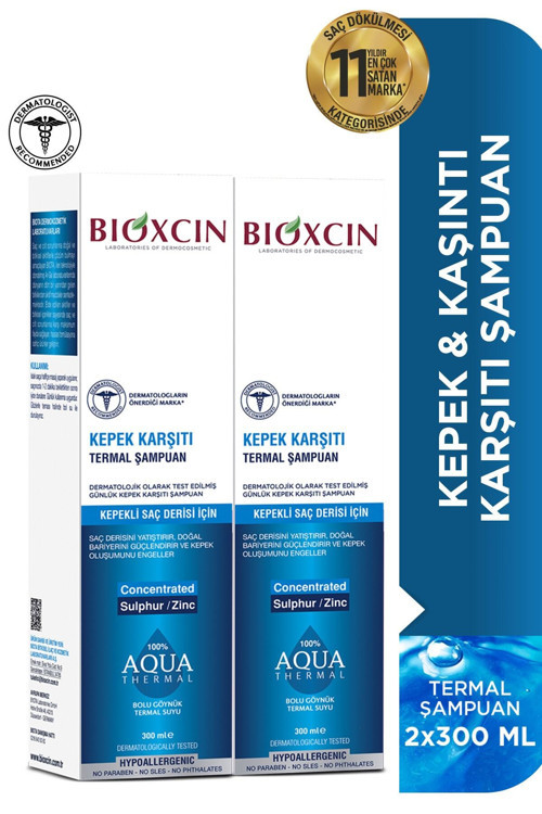 Aqua Thermal Kepek Karşıtı Şampuan 2X300 Ml Seti Kepek Kaşıntı Pullanma