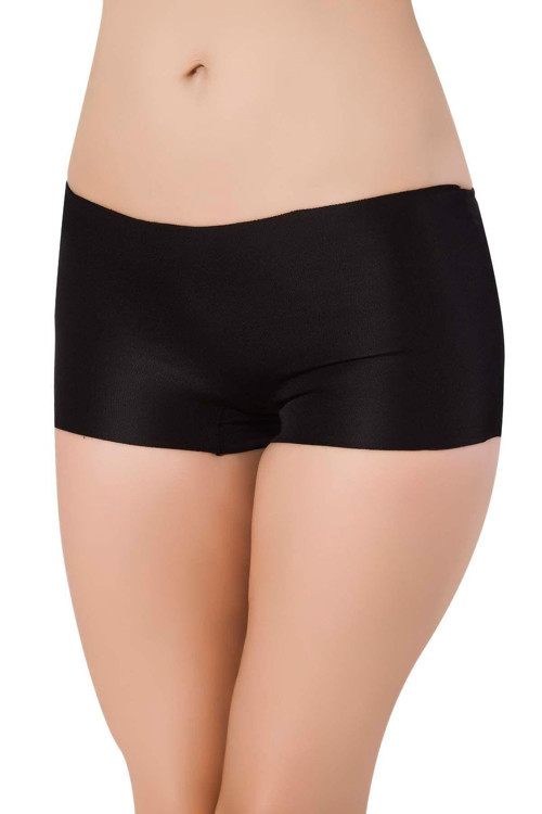 Kadın Siyah 3 Lü Lazer Kesim Boxer
