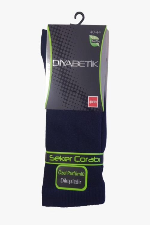 Erkek 3Lü Paket Bambu Diyabetik Şeker Çorabı Özel Parfüm Kokulu