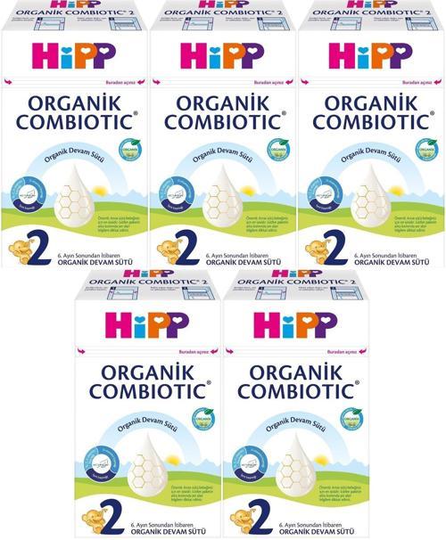 Organik Combiotic Devam Sütü 600GR No:2 (6-12 Ay) (5 Li Set)