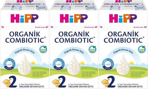 Organik Combiotic Devam Sütü 600GR No:2 (6-12 Ay) (3 Lü Set)