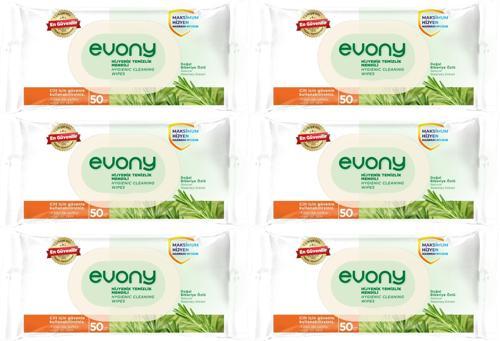 Hijyenik Temizlik Islak Havlu Mendil 50 Yaprak Plastik Kapaklı (6 Lı Set) 300 Yaprak