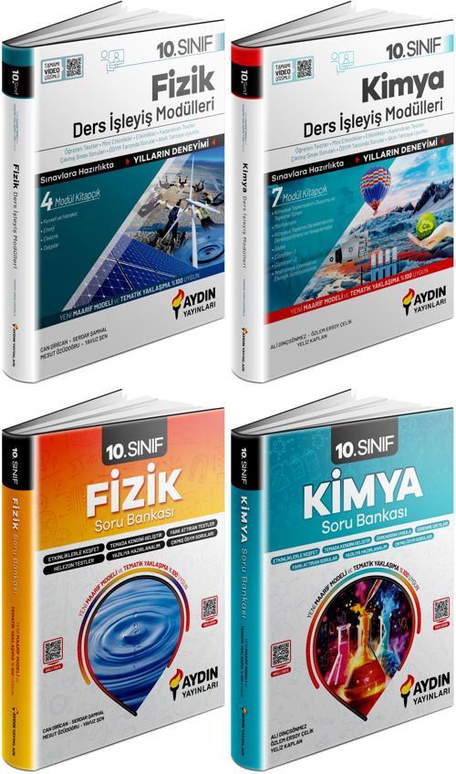 Aydın 2025 10. Sınıf Fizik + Kimya Ders Anlatım Fasikülleri + Konu Özetli Soru 4Kitap