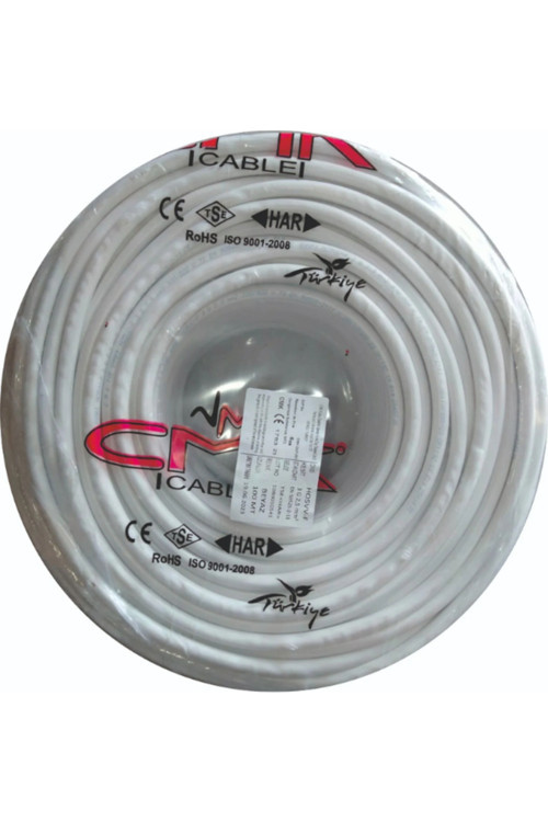 3X2,5 Mm2 H05Vv-F (Ttr) Kablo Beyaz 100 Metre