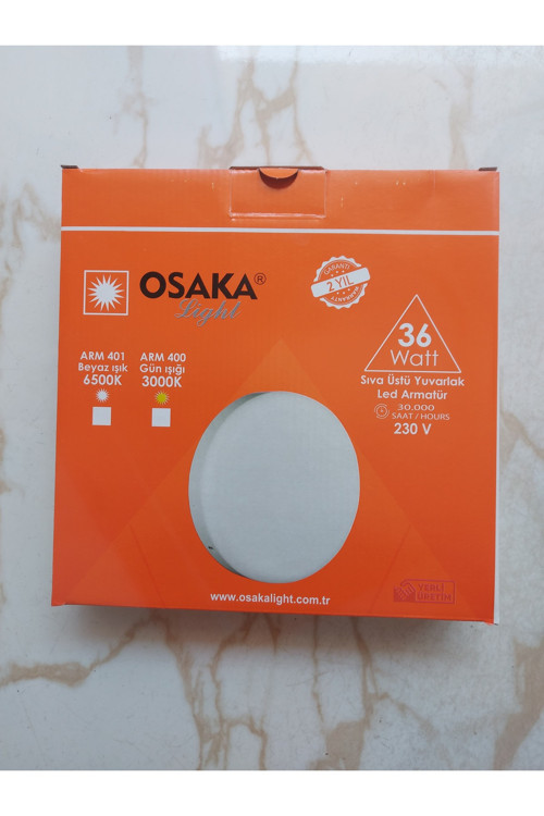 40W 6500K Beyaz Işık Sıva Üstü Led Yuvarlak Panel Armatür 230V F Enerji Boyut 23X4.5Cm