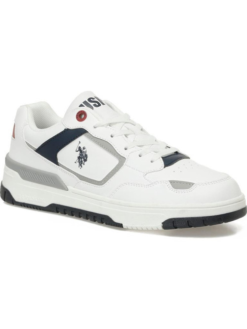 U.S.POLO ASSN CHAİN 5PR BEYAZ DÜZ TABAN CASUAL ANATOMİK SPOR AYAKKABI