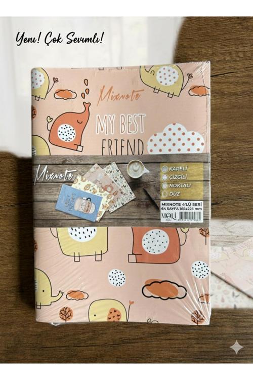 Moli 4Lü Defter Seti 64 Sayfa 16,5x22,5