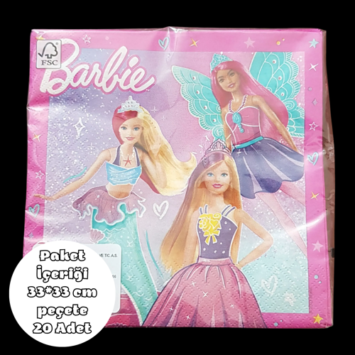 Barbie Baskılı Peçete 33*33 cm 20 Adet
