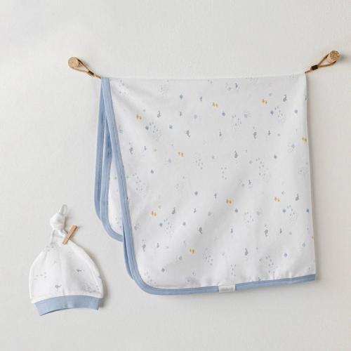 Bebek Battaniye Şapka Takım 85x90 Cm AC25606