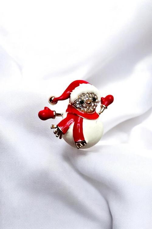 YILBAŞI NOEL TAŞLI KARDANADAM BROŞ