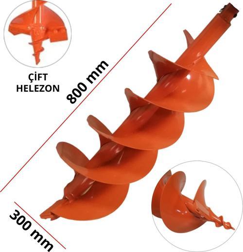 Toprak Burgu Makinesı  Çift Helezon Yedek Burgusu Çap 300 mm