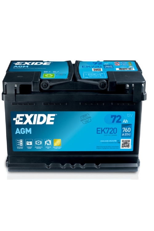Ek720 12V 72Ah Agm Akü