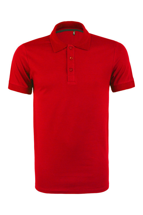 Polo Yaka Golf T-Shirtü %95 Pamuk Softtouch Tech. 3 Düğmeli Ribana Yaka