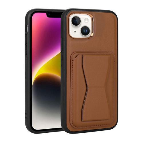 Apple iPhone 14 Kılıf Kartlıklı Standlı ?Pu Deri Zore Memo Kapak