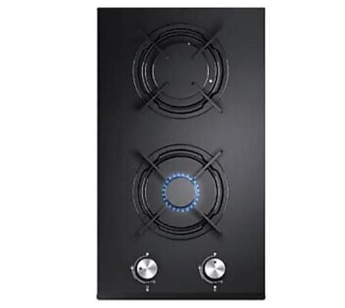 Evii 202 CAT 2 Gözü Gazlı Siyah  Domino Cam Ankastre Ocak