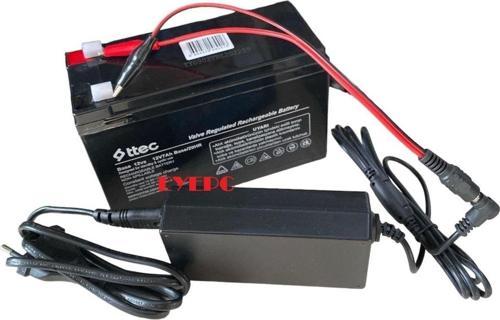 Akülü Araba Uyumlu 12 Volt 7 Amper Akü Ve Şarj Kiti Adaptörlü