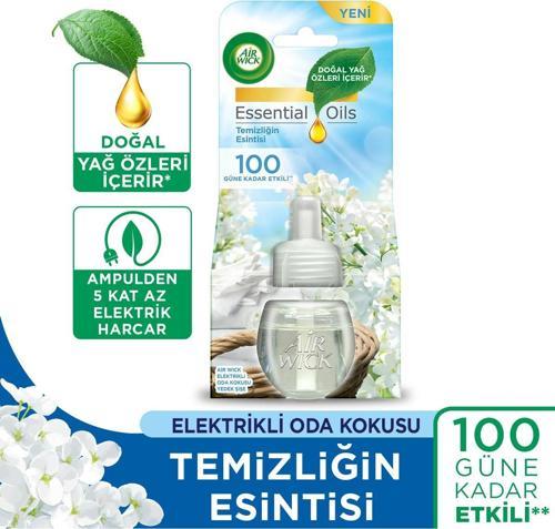 Elektrikli Oda Kokusu Yedek Şişe Temizliğin Esintisi - Esansiyel Yağlar Içerir*