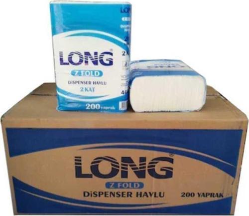 Long Dispenser Kağıt Havlu - Z Katlama - 200 Adetlik 12 Paket / Koli