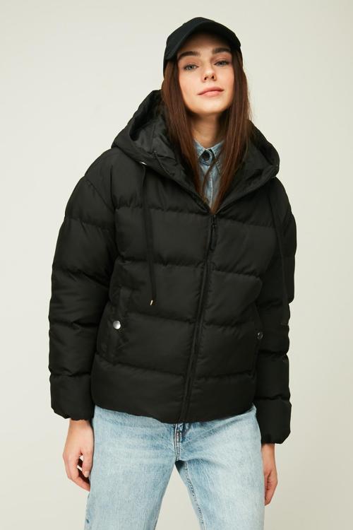 Kadın Rüzgar Geçirmez Haki Kolej Yaka Mevsimlik Mont | M