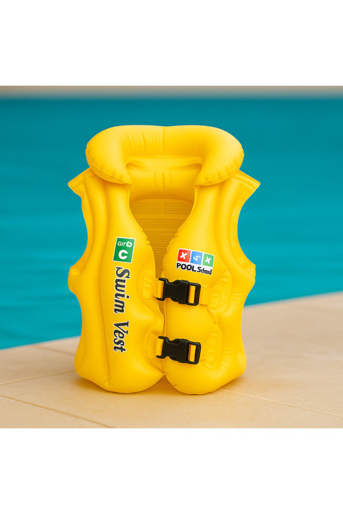 3-11 Yaş Arası 32Kg Kapasiteli Üstkalite Şişme Can Yeleği Yaz Deniz Sahil Çocuk Bebek