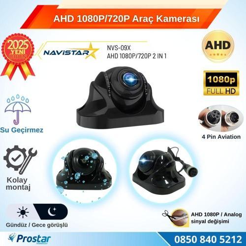 AHD 1080P/720P Plastik Kolay Montaj Gece Görüşlü Araç Kamerası