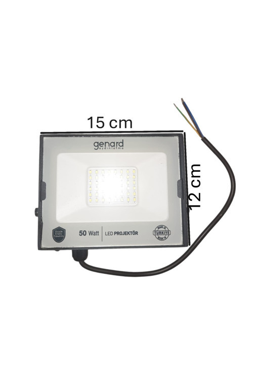 50 W Ip66 6500K Beyaz Işık Zmrtech Slımled Projektör Dış Mekan İçin Bire Bir