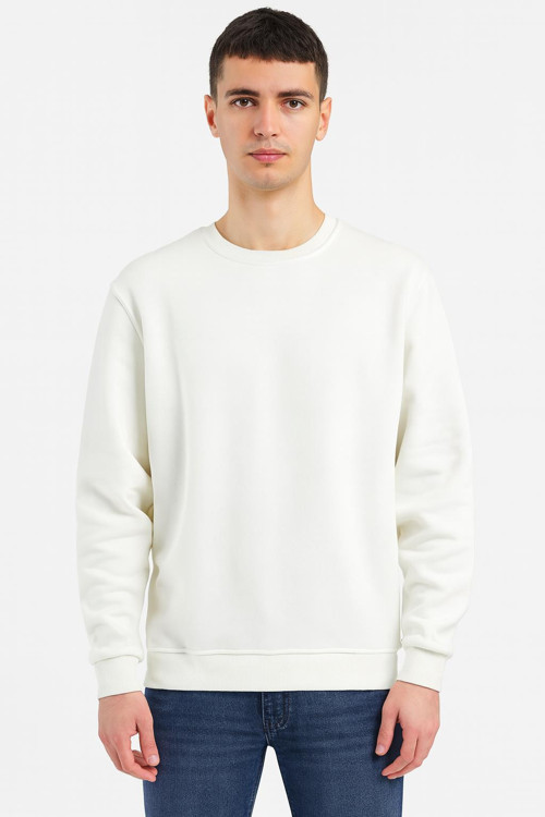 Erkek Oversize Uzun Kol Sıfır Yaka Sweatshırt-7383