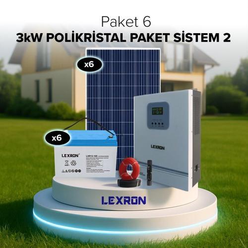 3kW POLİKRİSTAL PAKET SİSTEM 2 (PAKET 6)