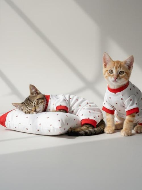 Berry Kedi Uyku Seti | Penye Kedi Tulum ve Mini Yastık Takımı | Pamuklu | Tüy Dökülmesini Azaltır | 