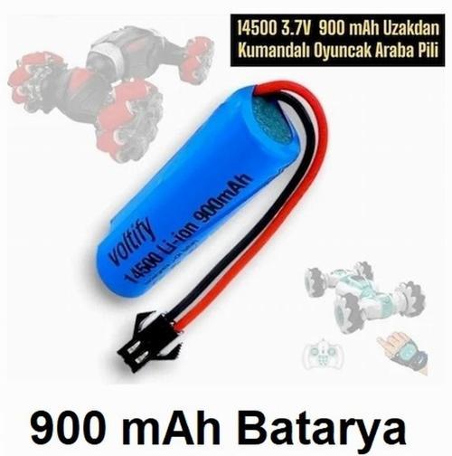 Siyah Soket Uzaktan Kumandalı Oyuncak Araba Pili 900 Mah 3.7v 14500 Li-ıon (Garantili)