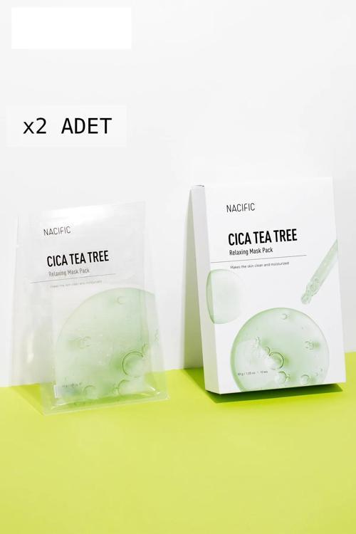 Cica & Çay Ağacı Özlü Kağıt Maske – Hassas Ve Akneye Eğilimli Ciltler İçin Sebum Dengeleyen X2