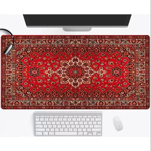 65X25 CM KIRMIZI HALI GÖRSELİ KAYDIRMAZ TABAN SPEED YÜZEY OYUNCU MOUSE PAD GAMİNG