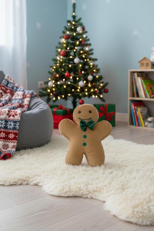 Kurabiye Adam Peluş Yastık Yumuşak Dolgulu Hediyelik Dekoratif Oyuncak Oyun VE Uyku Arkadaşı