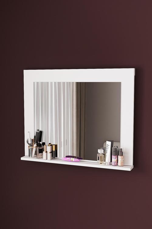 DF06102 Raflı Dekoratif Duvar Aynası Makyaj Aynası