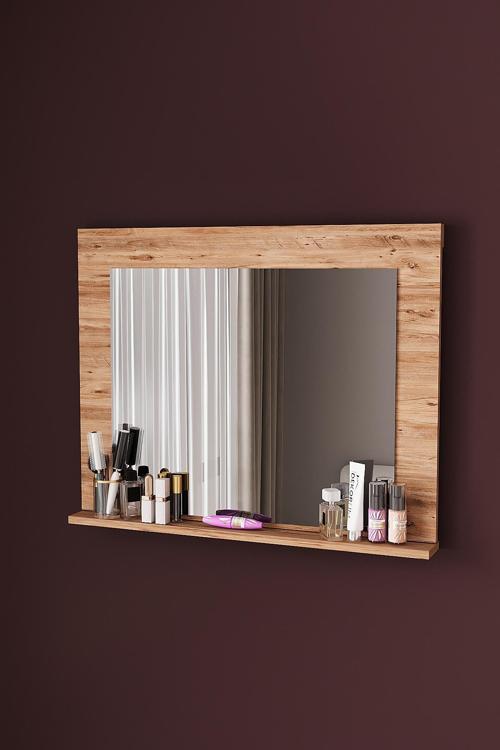 DF06102 Raflı Dekoratif Duvar Aynası Makyaj Aynası