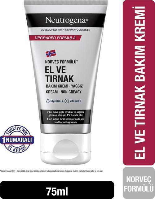 Norveç Formülü El & Tırnak Bakım Kremi, 75 ml