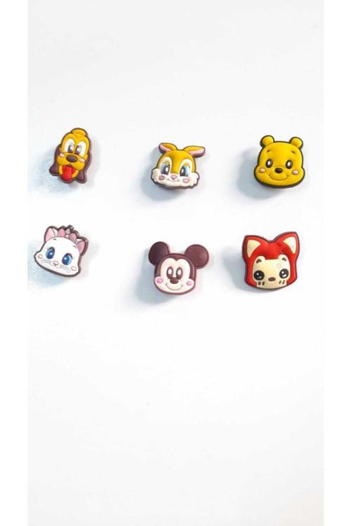 6 Adet Bay Bayan Jibbitz Terlik Süsü Tasarım Kaliteli Malzeme Jibbitz 0005