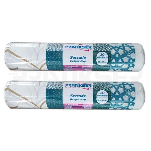 Tek Kullanımlık Seccade Hilal Alem - 60x115cm - 2 Rulo(20Ad/Rulo)