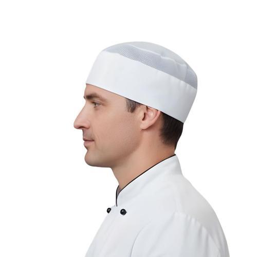 Aşçı Fileli Kep Beyaz