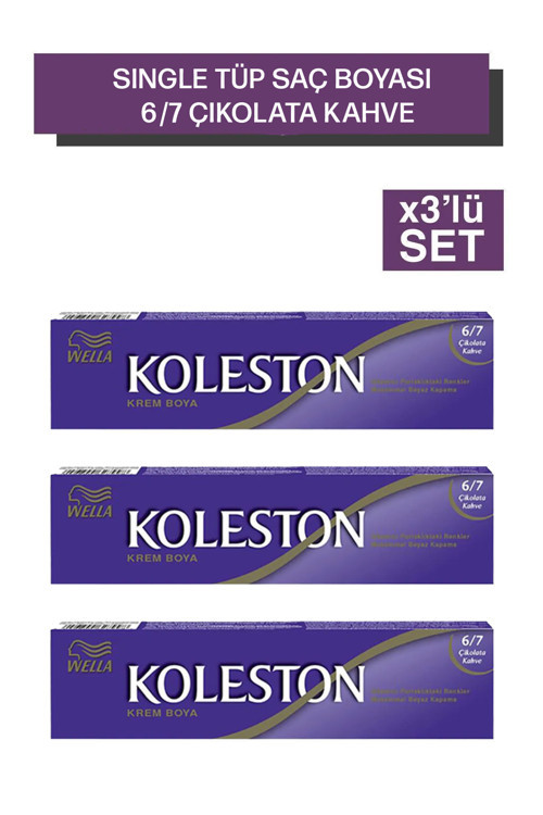 Koleston Single Tüp Saç Boyası 6/7 Çikolata Kahve 3x
