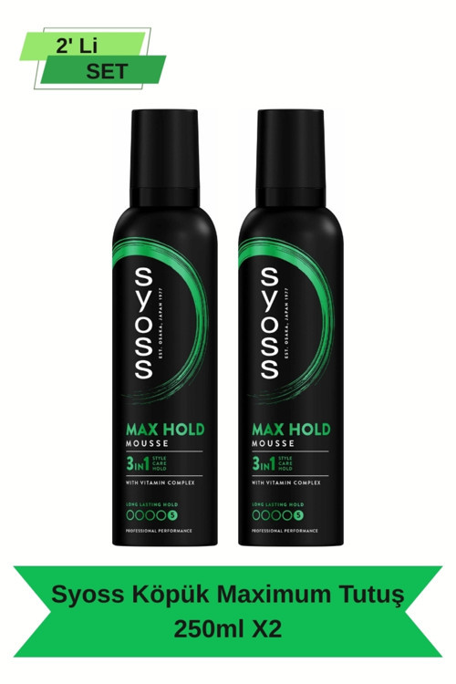 Köpük Maximum Tutuş 250 ml - 2 Adet - Güçlü Tutuş için