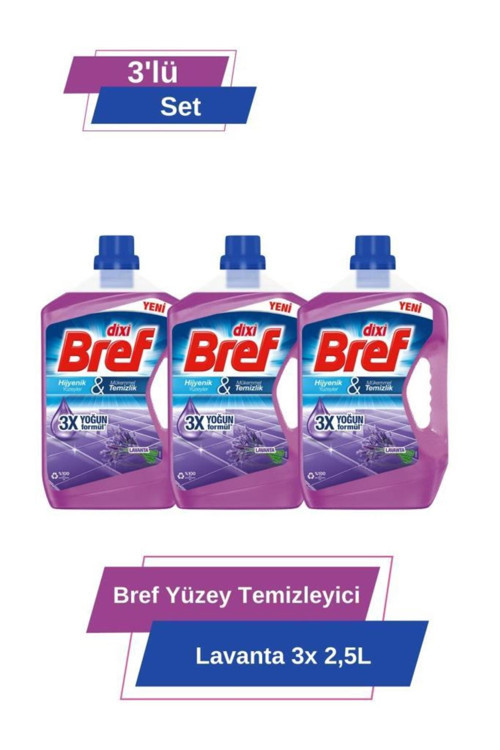 Lavanta Yüzey Temizleyici 2.5L x3 – Ferah Koku ve Hijyenik Zemin Temizliği