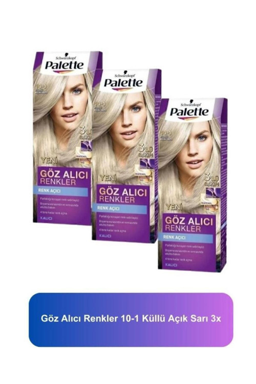 Göz Alıcı Renkler 10-1 Küllü Açık Sarı x3 Set
