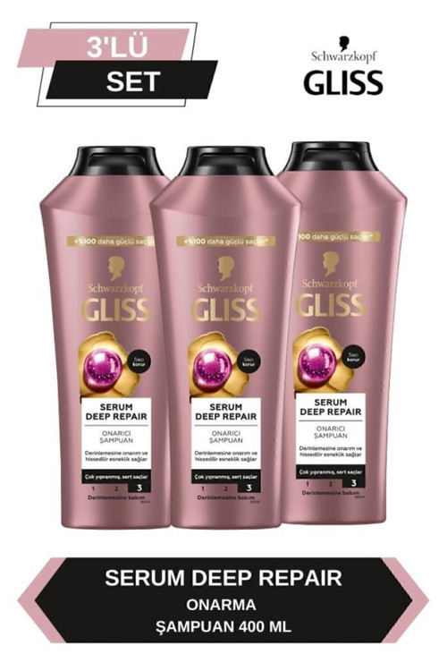 Serum Deep Repair Onarıcı Şampuan 400 ml X 3 Adet